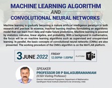 Machine Learning Algorithm and Convolutional Neural Networks