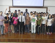  GROUP PHOTO: Assoc Prof Ir Dr Jimmy Mok joined by the engineering students for a group photo.