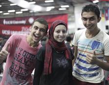  THE SIBLINGS: From left: Ahmed Ziad Fawzi, Maryam Zeyan Fawzi, and Abdalla Ziad Fawzi from Iraq.