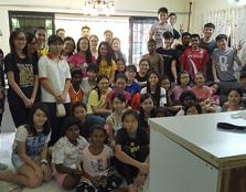 [ALL SMILES]: UCSI’s Hope Revive Club posing in a group photo with the girls of Rumah Kasih Orphanage.
