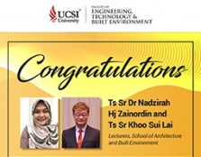 Congratulations, Ts Dr Nadzirah Hj Zainordin & Ts Sr Khoo Sui Lai ! (SABE)