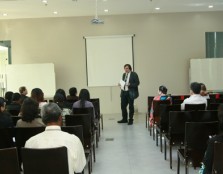  ENGAGING SESSION: JU’s vice-chancellor (International Relationship) Professor Dr Zdzislaw Mach providing valuable insight to the audience during his lecture session titled “Interdisciplinary European Studies and the Question of the European Identity”.