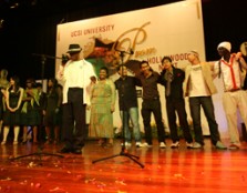 Semi-finalists and finalists of UCSI�s Got Talent 2009 collaborate to sing the final song of the night