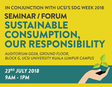  Seminar/Forum : SUSTAINABLE CONSUMPTION, OUR RESPONSIBILITY