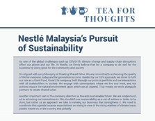 Tea For Thoughts: Nestle Malaysia's Pursuit of Sustainability 