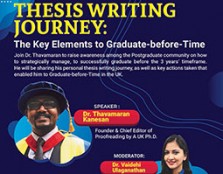 Thesis Writing Journey: The Key Elements to Graduate-before-Time
