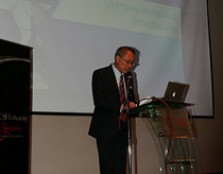 The Vice Chancellor of UCSI University, Dr Robert Bong conveying his speech during The Inaugural Annual Vice Chancellor & Distinguished Guest Lecture Series