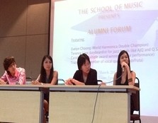 The four UCSI University's alumni invited back for the Alumni Forum organised by the School of Music