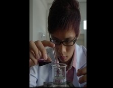 UCSI University A-levels' student concentrating in the experimental work during the Chemistry class.