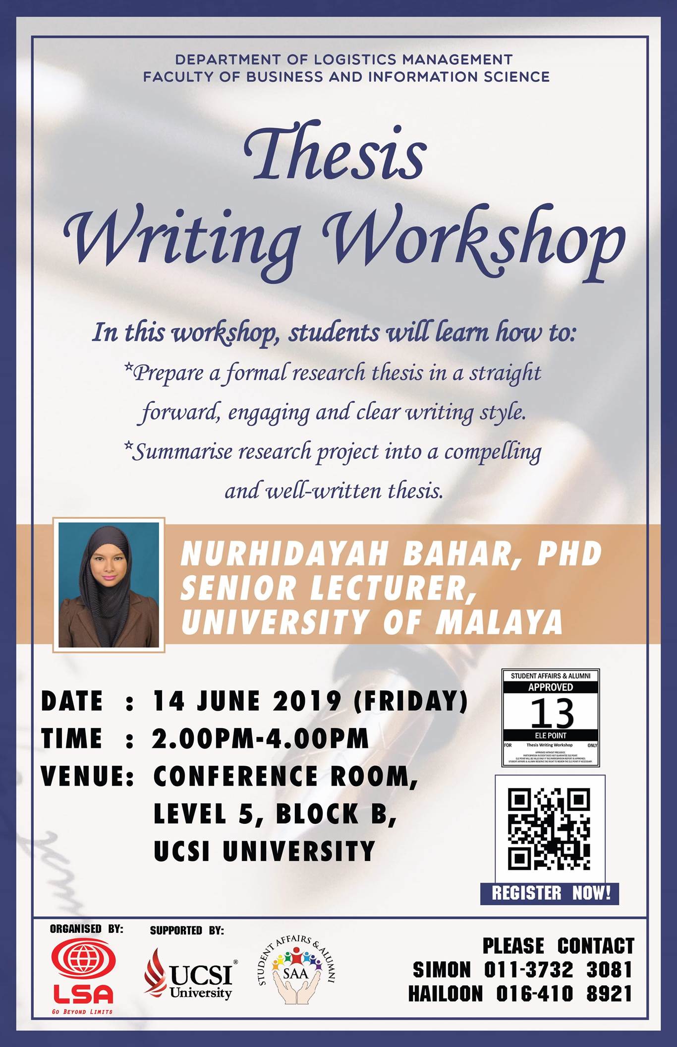 workshop on thesis writing