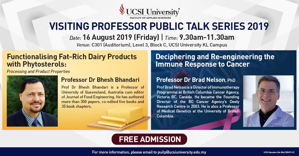 Visiting Professor Public Talk Series 2019